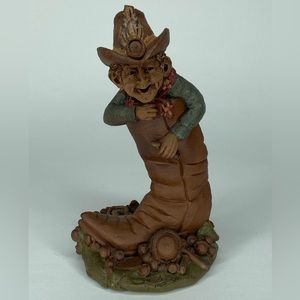 Tom Clark Boots 1983 Cowboy Gnome Rustic Figurine #52 Vintage Sculpture EUC